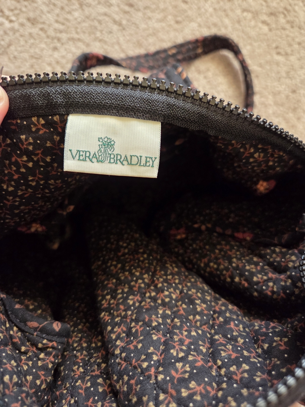 Vintage Vera Bradley Duffle Bag in Black and Brown - Picture 5 of 9